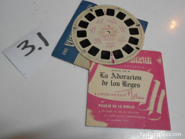 C&aacute;mara de fotos: ANTIGUO DISCO EN TRES DIMENSIONES PARA VIEW MASTER A&Ntilde;OS 50 - ADORACION DE LOS REYES