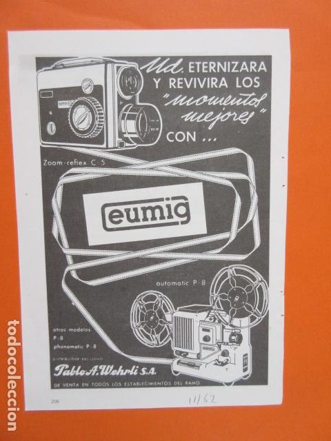 C&aacute;mara de fotos: PUBLICIDAD 1962 - EUMIG - Foto 1