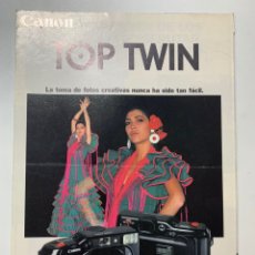 Cámara de fotos: CATÁLOGO ORIGINAL DE 1986 DE LA CÁMARA FOTOGRÁFICA CANON TOP TWIN QUARTZ DATE