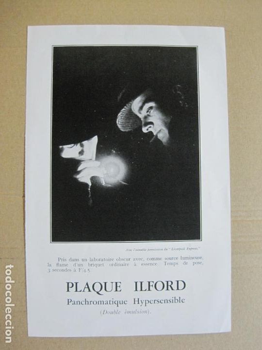 Photo camera: PLAQUE ILFORD-FOTOGRAFIA-CATALOGO DE PUBLICIDAD ANTIGUO-VER FOTOS-(K-353)
