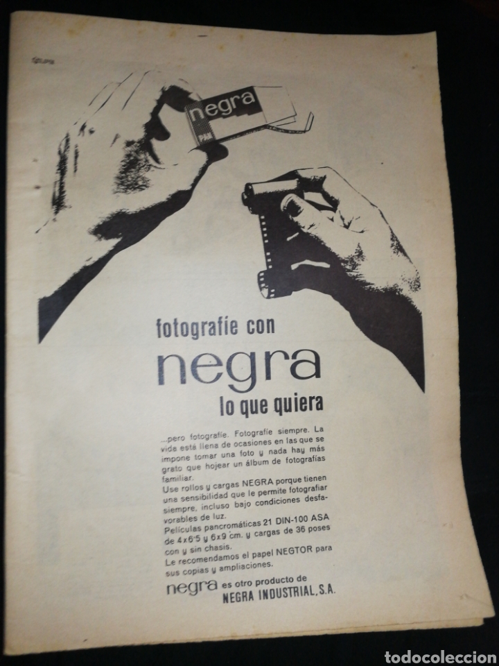 Photo camera: (1954)NEGRA INDUSTRIAL, FOTOGRAFIA, ANTIGUA PUBLICIDAD.