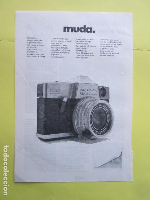 C&aacute;mara de fotos: PUBLICIDAD 1969 - KODAK INSTAMATIC REFLEX - Foto 1