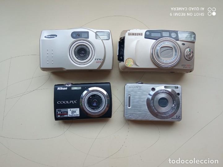 Fotokamera: LOTE DE 4 C&Aacute;MARAS DOS DE CARRETE Y DOS DIGITALES
