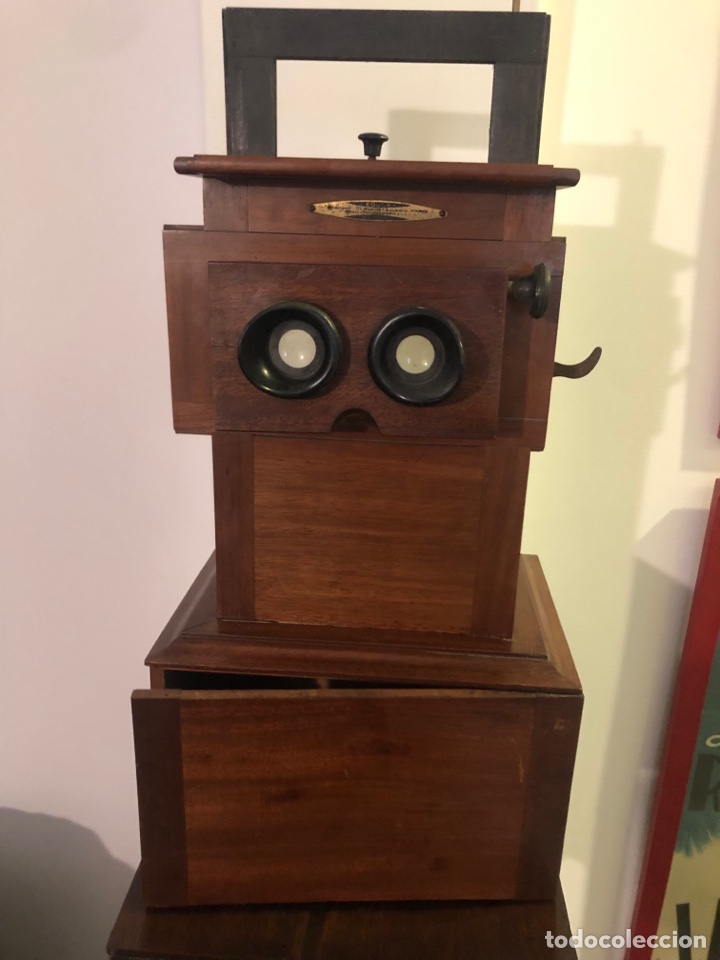 C&aacute;mara de fotos: Antiguo Visor o estereoscopio de sobremesa unos france educa