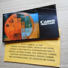 Cámara de fotos: ANTIGUO CATALOGO CAMARAS FOTOGRAFICAS CANON PRODUCTS GUIDE JAPAN