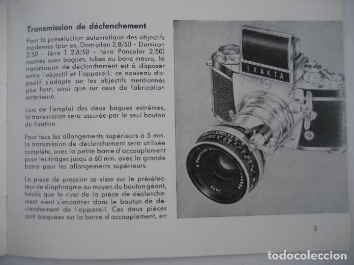 C&aacute;mara de fotos: Exakta. Varex II a. 1961. Catalogo Frances - Foto 3