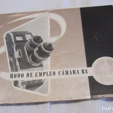 Cámara de fotos: INSTRUCCIONES, MODO DE EMPLEO CAMARA B8. BOLEX PAILLARD. 33 PAGINAS 11X15 CM