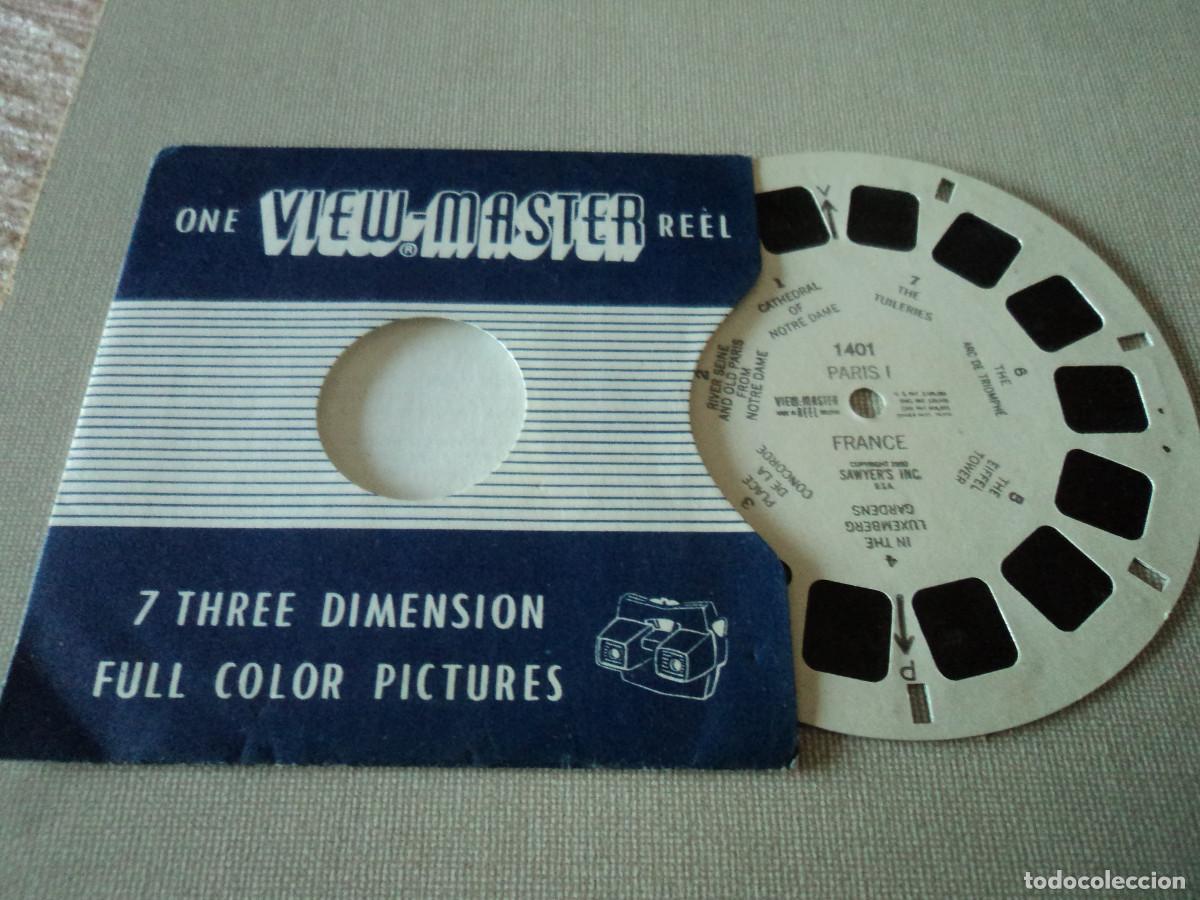 C&aacute;mara de fotos: set de tres ruedas de antiguo visor view master, hawaii, paris y lucerne