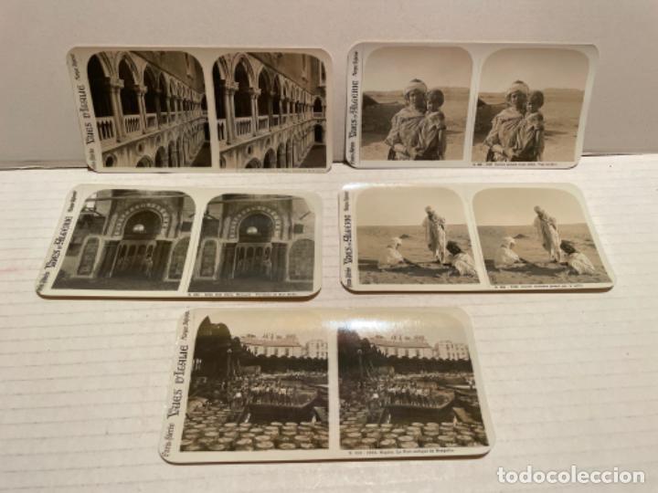 C&aacute;mara de fotos: LOTE DE 5 POSTALES STEREOSCOPICAS - Foto 1