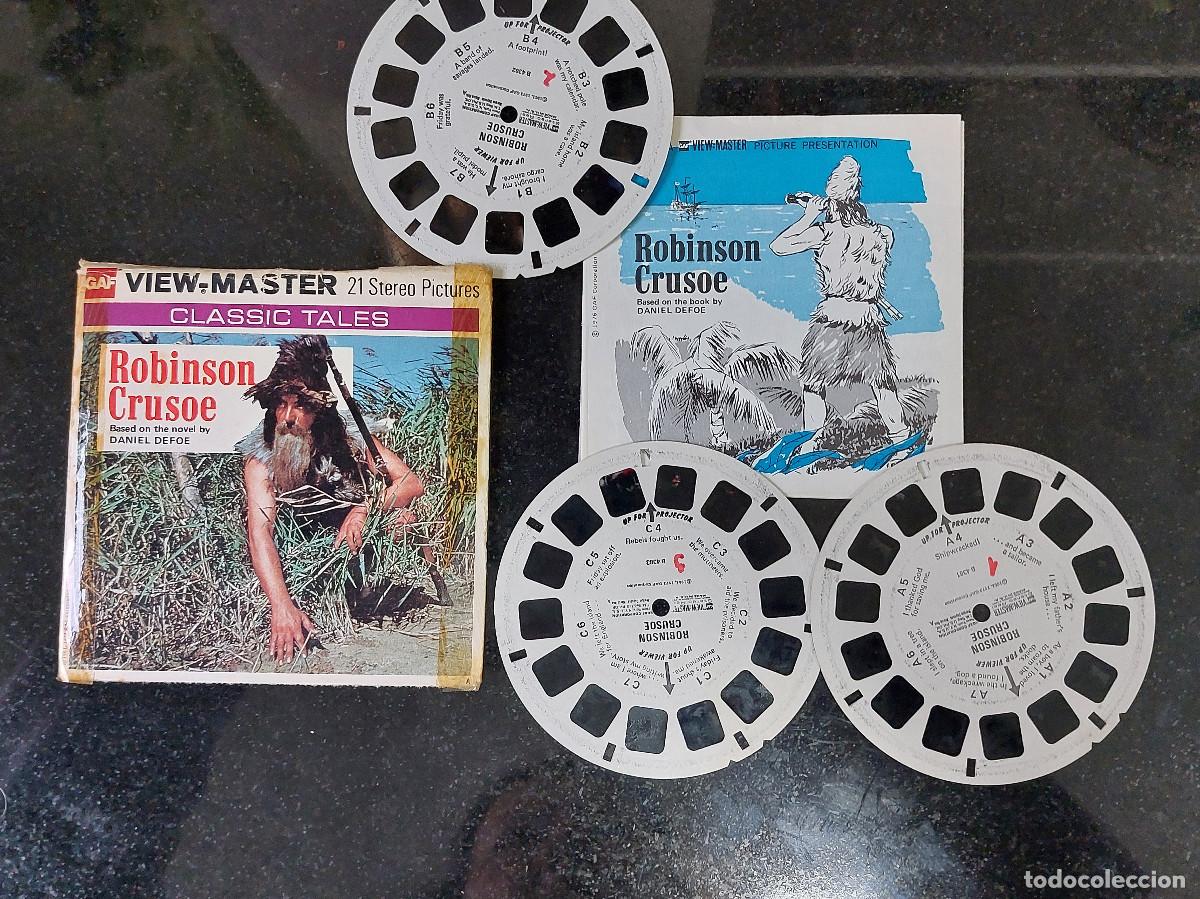 C&aacute;mara de fotos: PELICULA PARA VIEW MASTER A&Ntilde;OS 60 GAF ROBINSON CRUSOE