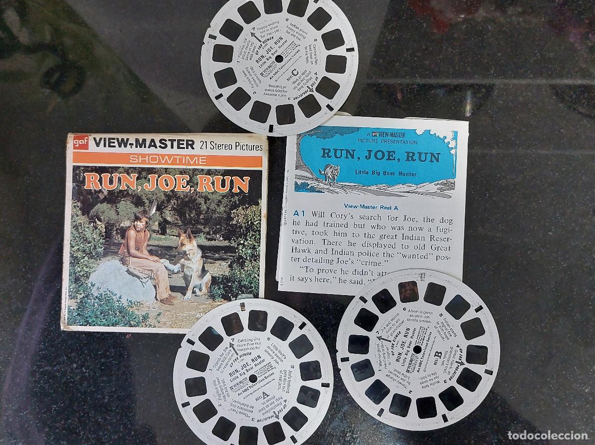 C&aacute;mara de fotos: PELICULA PARA VIEW MASTER A&Ntilde;OS 60 GAF RUN JOE RUN