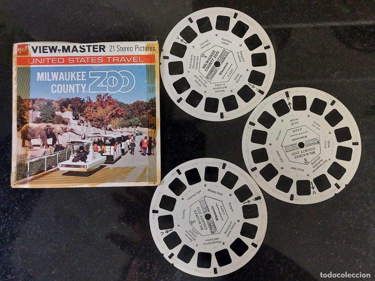 C&aacute;mara de fotos: PELICULA PARA VIEW MASTER A&Ntilde;OS 60 GAF ZOO DEL CONDADO DE MILWAOKEE
