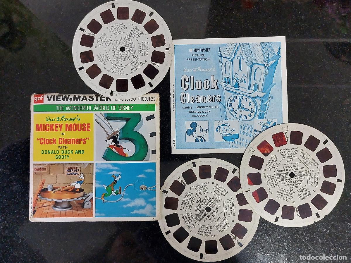 C&aacute;mara de fotos: PELICULA PARA VIEW MASTER A&Ntilde;OS 60 GAF MICKEY MOUSE CLOCK CLEANERS