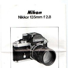 Fotocamere: MANUAL DE INSTRUCCIONES NIKON NIKKOR 135 MM F/2.8