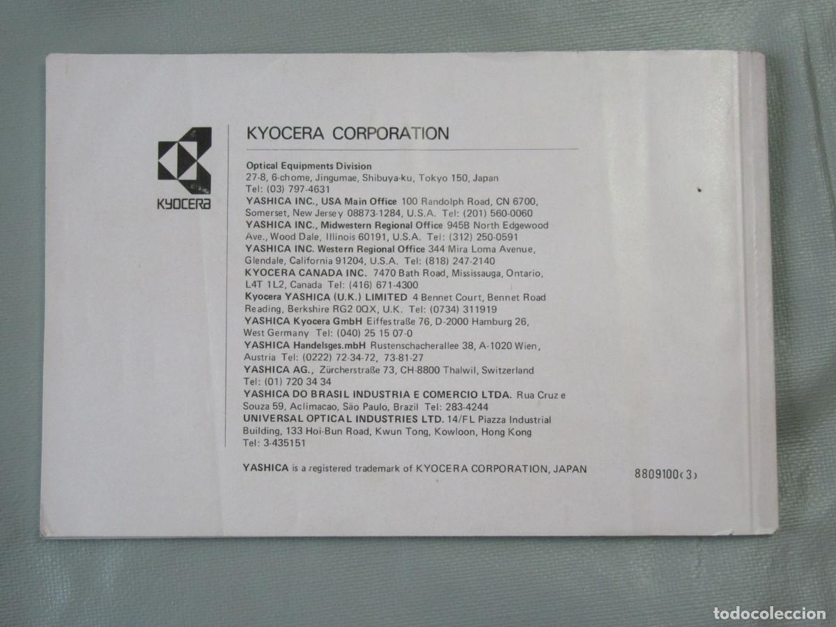 C&aacute;mara de fotos: Instrucciones de la c&aacute;mara Yashica 107 Multiprogram. Kyocera. - Foto 4