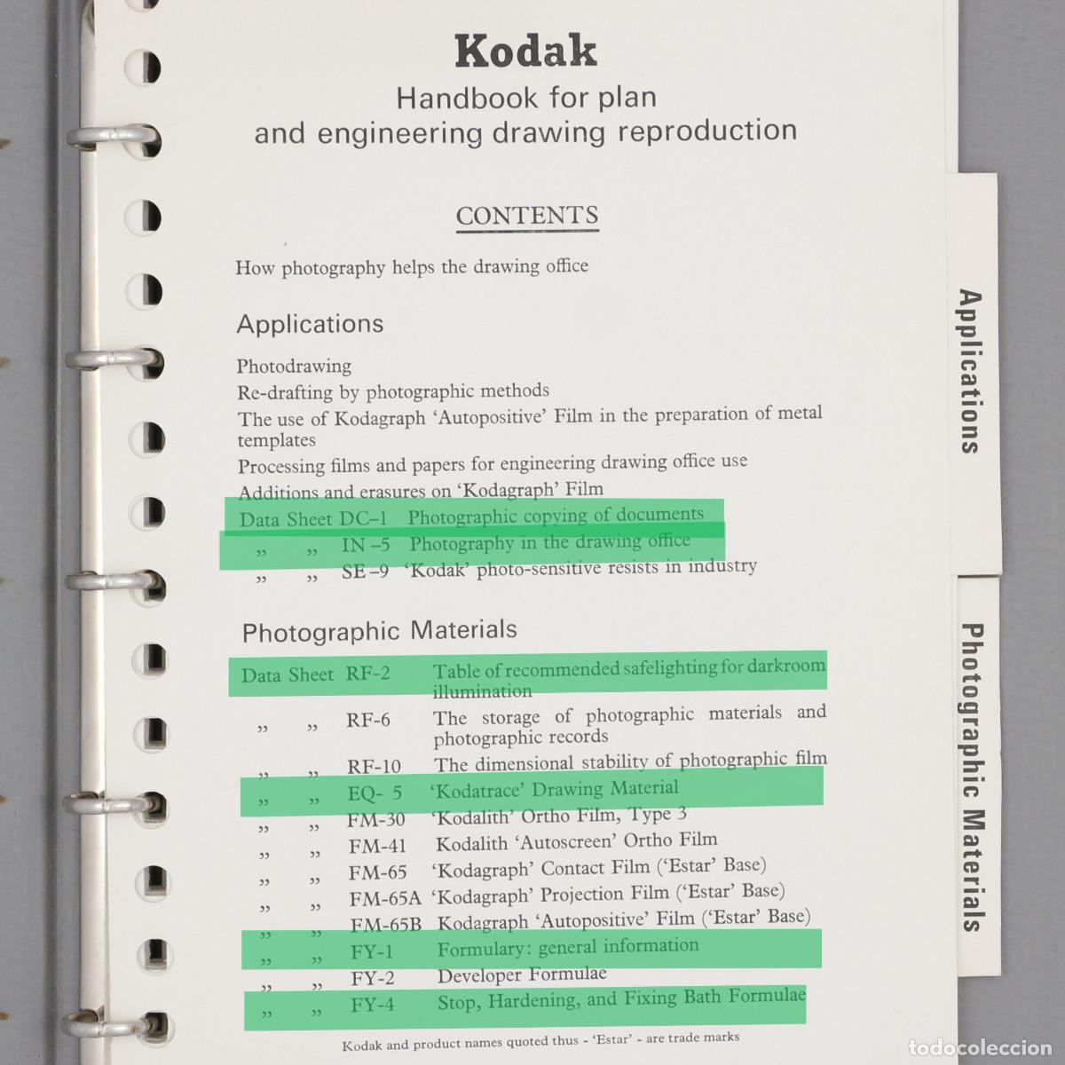 C&aacute;mara de fotos: Kodak Plan and Engineering Drawing Production &mdash; Incomplete - Foto 6