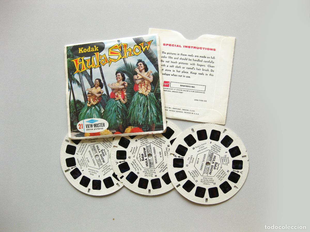 C&acirc;maras de fotos: VISTAS DEL VISOR ESTEREOSC&Oacute;PICO VIEW-MASTER. HULA SHOW. 21 STEREO PICTURES. KODAK A122
