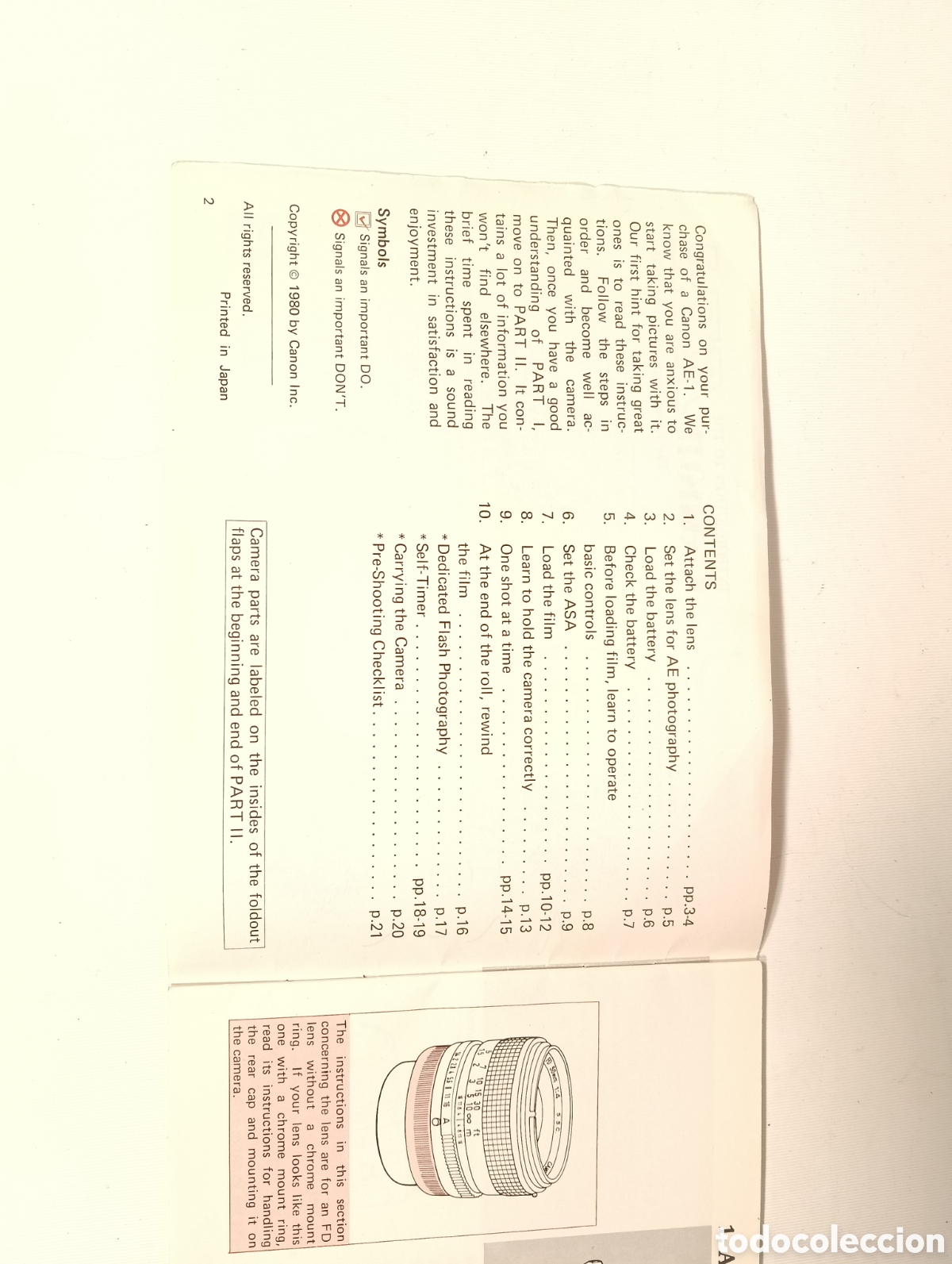 C&aacute;mara de fotos: INSTRUCCIONES CAMARA CANON AE-1 - Foto 2