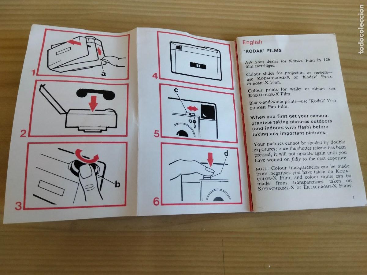 C&aacute;mara de fotos: LIBRITO INSTRUCCIONES KODAK INSTAMATIC 25 CAMERA - Foto 3