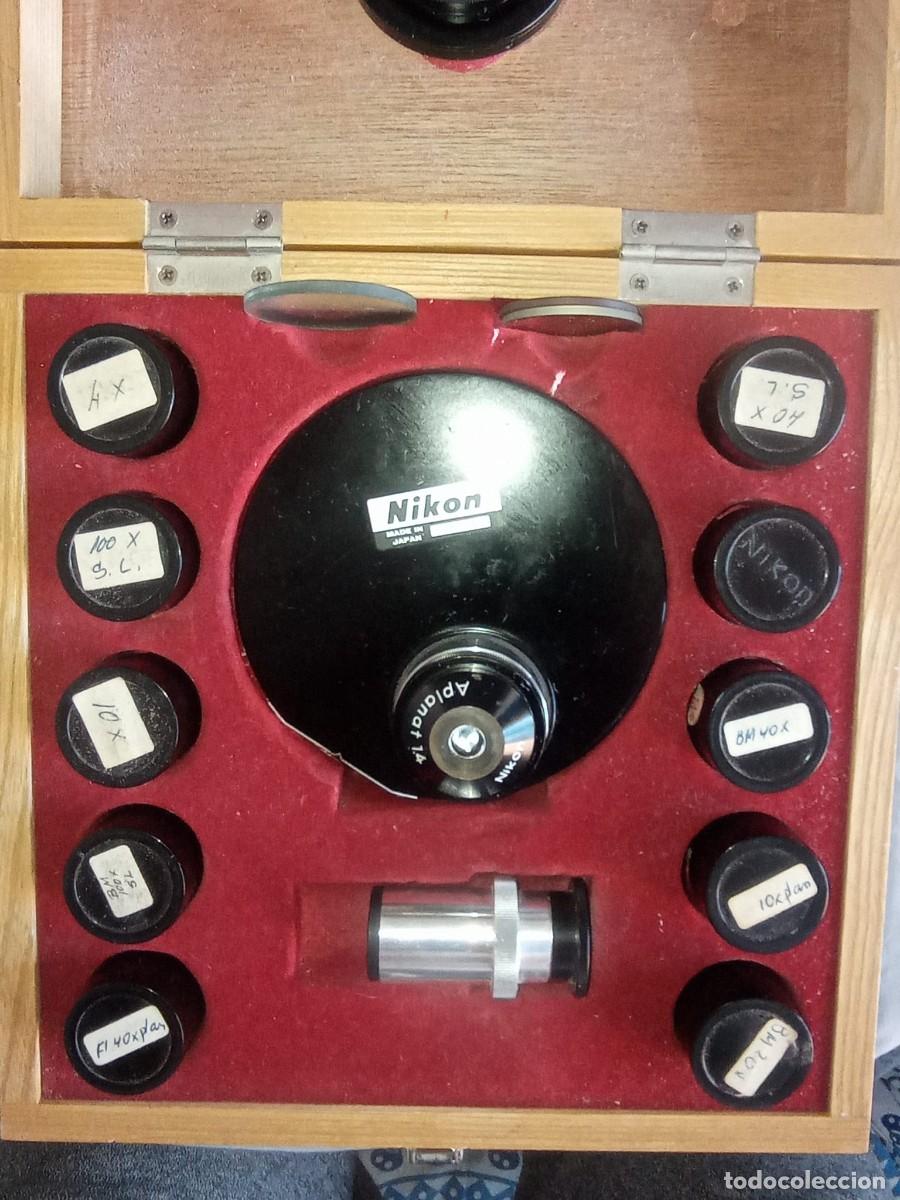Fotokamera: Conjunto Antiguo de Lentes de Microscopio Nikon ,Condensador microscopio