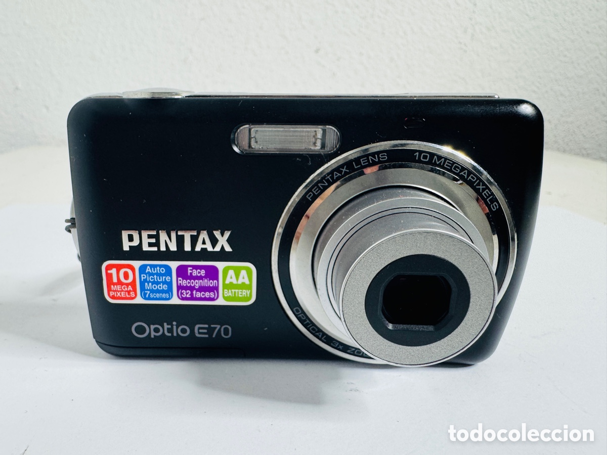 C&aacute;mara de fotos: Vintage Digital Camera Pentax Optio E70, 10.1 MP Retro Camera Pentax