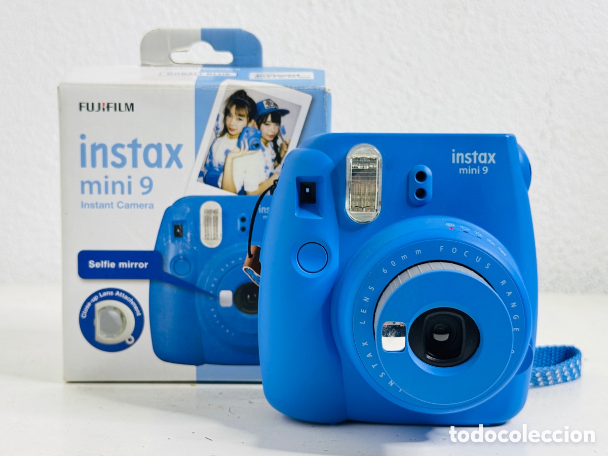 C&aacute;mara de fotos: Fujifilm Instax Mini 9 Instant Picture Camera Cobalt Blue Fully Tested & Working