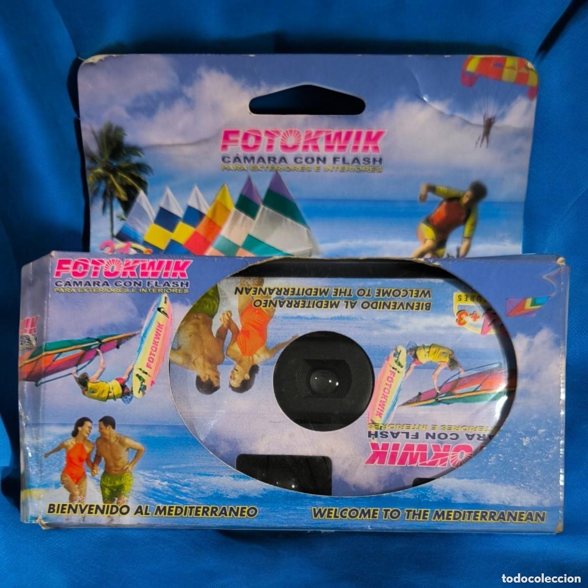 C&aacute;mara de fotos: C&aacute;mara FOTOKWIK con Flash &ndash; Estilo Verano Mediterr&aacute;neo &ndash; Vintage Anal&oacute;gica