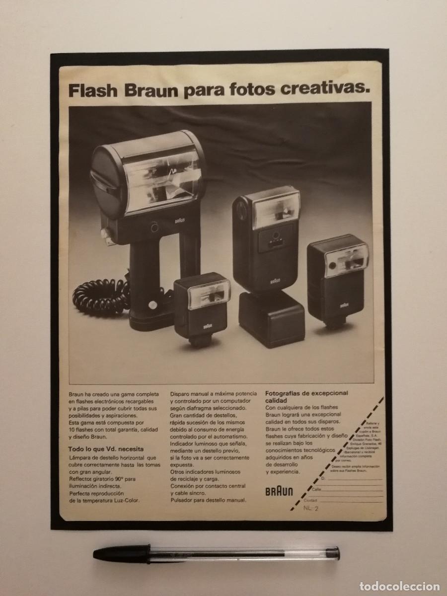 C&aacute;mara de fotos: ANTIGUO ANUNCIO ACARTONADO - BRAUN FLASH CAMARA FOTOGRAFICA- PUBLICIDAD LAMINA