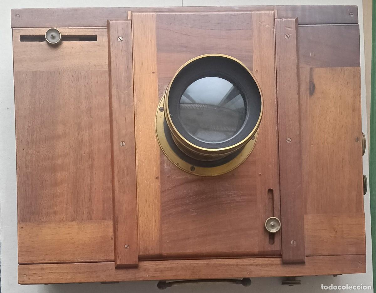 C&aacute;mara de fotos: CAMARA FOTOGRAFICA GRANDE DE FUELLE DE MADERA FRANCESA 37 X 29 X 12 X 60 CM ABIERTA