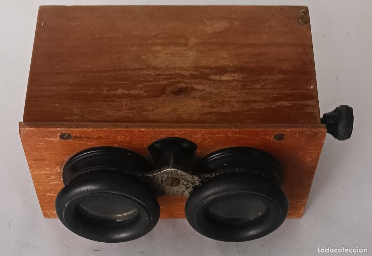 Fotokamera: VISOR ESTEREOSCOPICO DE MADERA FORMATO 6 X 13 cm.