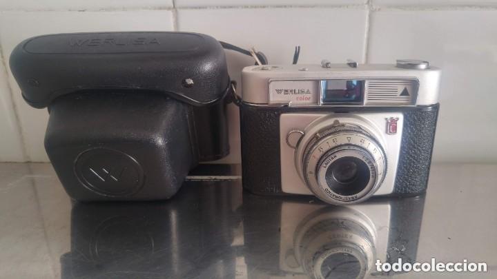 C&aacute;mara de fotos: camara werlisa color-laotar-1.28 45 mm-con su funda original -lleva carrete puesto