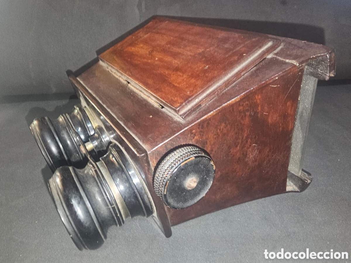 C&aacute;mara de fotos: Visor estereoscopio caoba. - Foto 4
