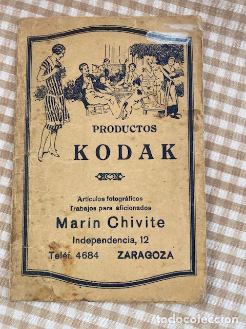 C&aacute;mara de fotos: Kodak. Antigui sobre de negativos. Marin Chivite. Zaragoza