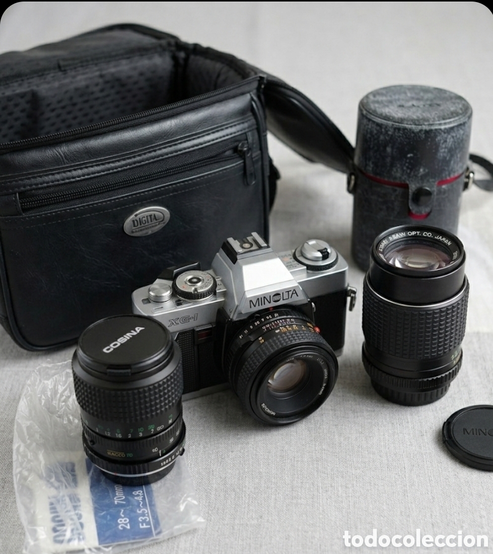 C&acirc;maras de fotos: Kit Minolta XG-1 Premium + 2 Objetivos + bolsa