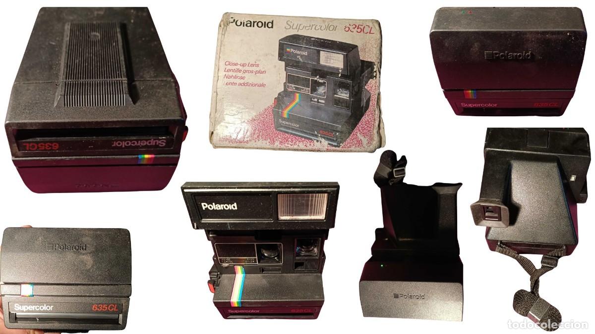 Fotokamera: C&Aacute;MARA POLAROID SUPERCOLOR 635CL &middot; CON CAJA ORIGINAL &middot; CLOSE-UP LENS &middot; FRANJA ARCO&Iacute;RIS &middot; A&Ntilde;OS 80/90