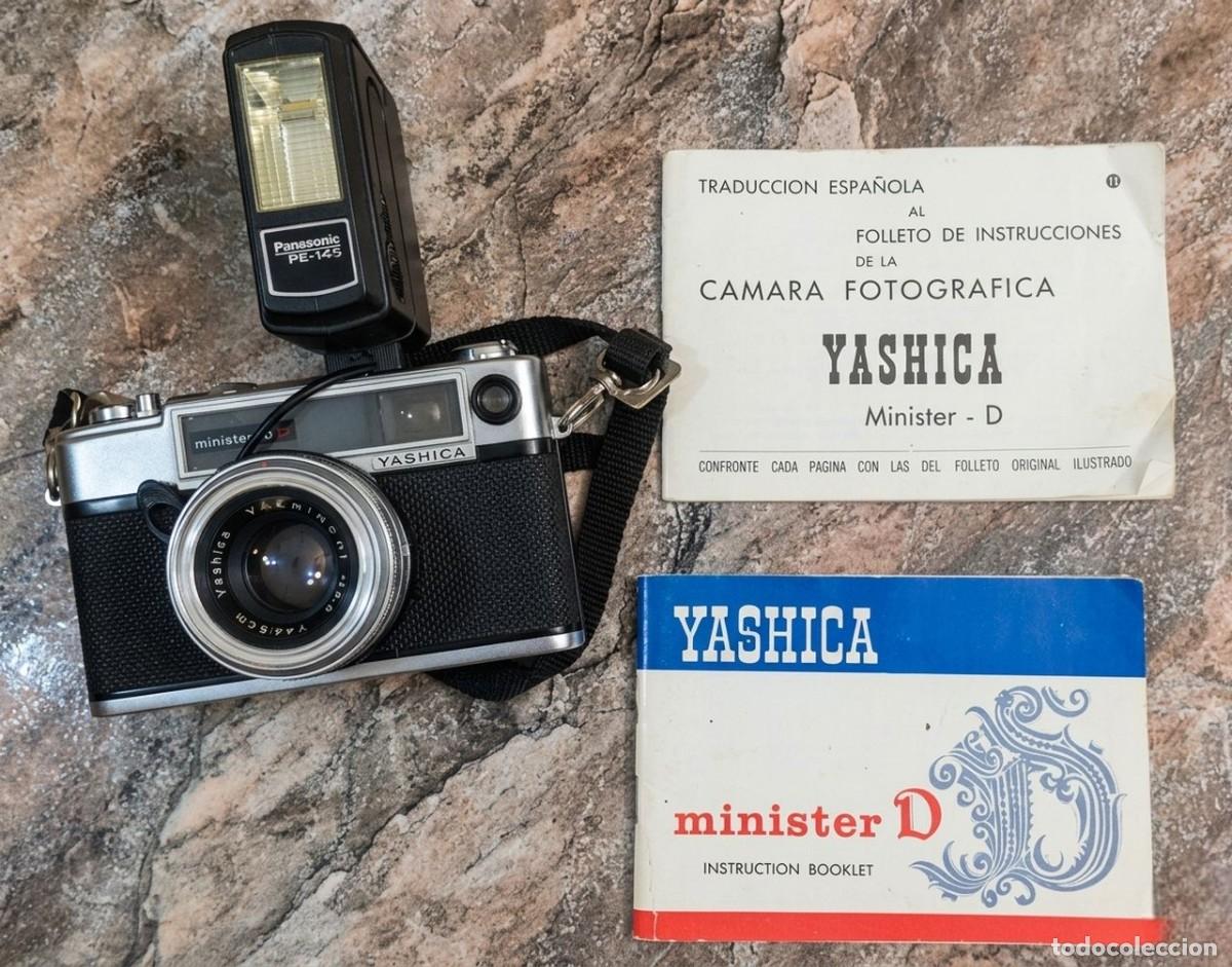 Photo camera: C&aacute;mara fotogr&aacute;fica YASHICA Minister-D Pel&iacute;cula C&aacute;mara Vintage + Flash Panasonic EP-145