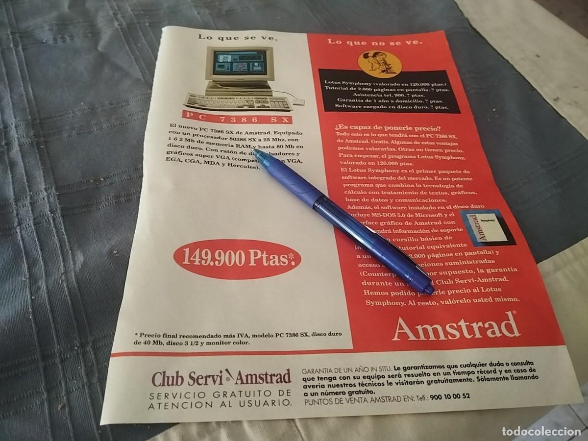 C&aacute;mara de fotos: ORDENADOR PC 7386 SX AMSTRAD ANUNCIO PUBLICIDAD REVISTA 1992 BONITO PARA ENMARCAR