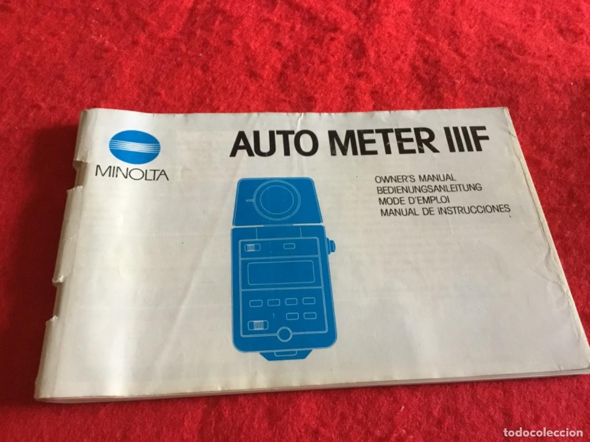 C&aacute;mara de fotos: Manual de instrucciones Fot&oacute;metro Minolta Auto Meter IIIF