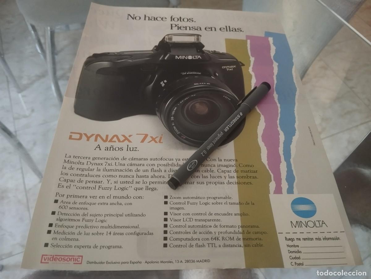 C&aacute;mara de fotos: CAMARA FOTOS MINOLTA DYNAX 7xi ANUNCIO PUBLICIDAD REVISTA 1991 BONITO PAR&Aacute; ENMARCAR