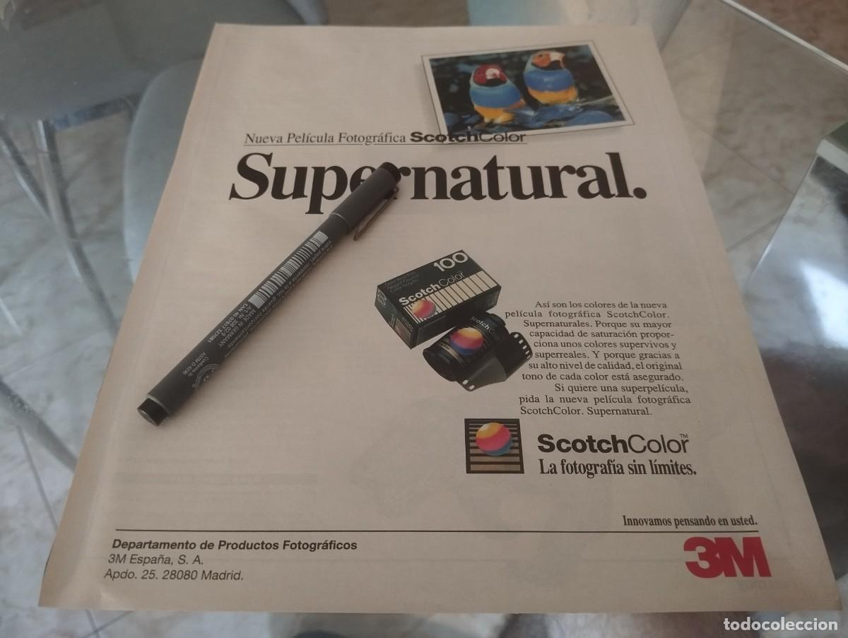 C&aacute;mara de fotos: PEL&Iacute;CULA CARRETE FOTOS SCOTCH COLOR ANUNCIO PUBLICIDAD REVISTA 1991 BONITO PAR&Aacute; ENMARCAR