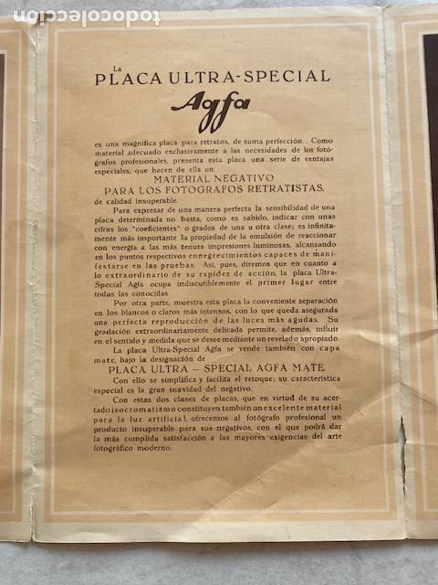 C&aacute;mara de fotos: Agfa. Placa Ultra-Special. Triptico publicitario 1936? - Foto 5