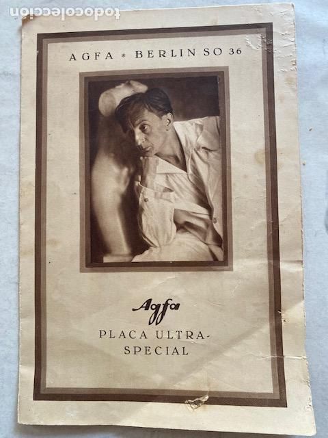 C&aacute;mara de fotos: Agfa. Placa Ultra-Special. Triptico publicitario 1936?