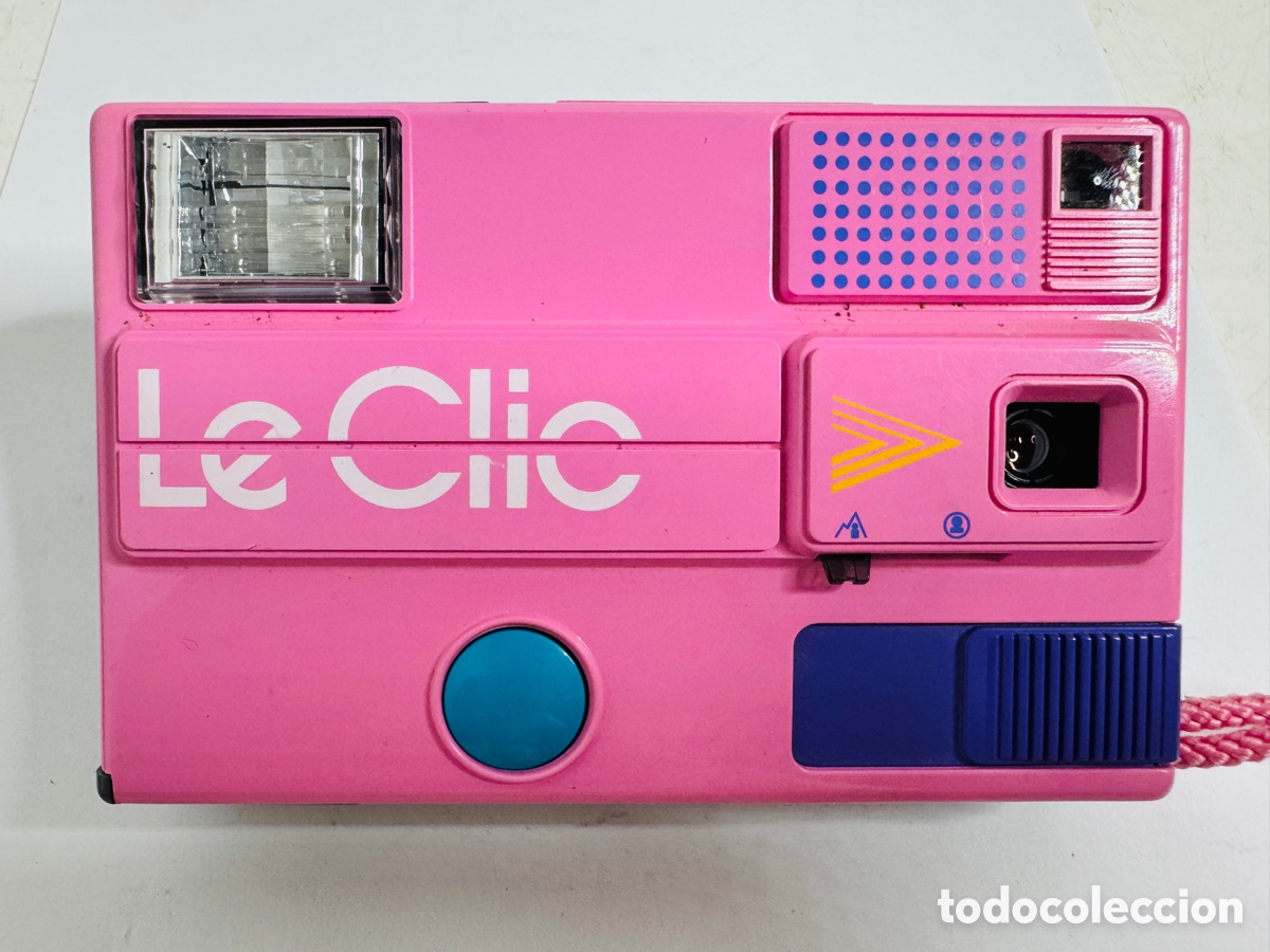 C&aacute;mara de fotos: Le Clic Pink Disc Film Camera Collectable Lomo Vintage Retro Pop Design 1980s