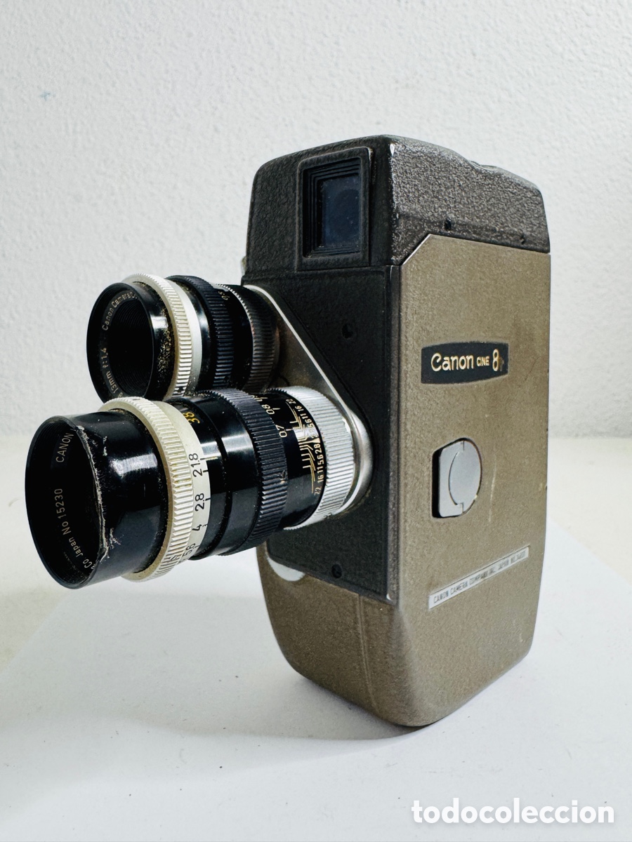 C&aacute;mara de fotos: Vintage Canon Cine 8-T Movie Camera Cannon's First 8mm Film Cinecamera 1956