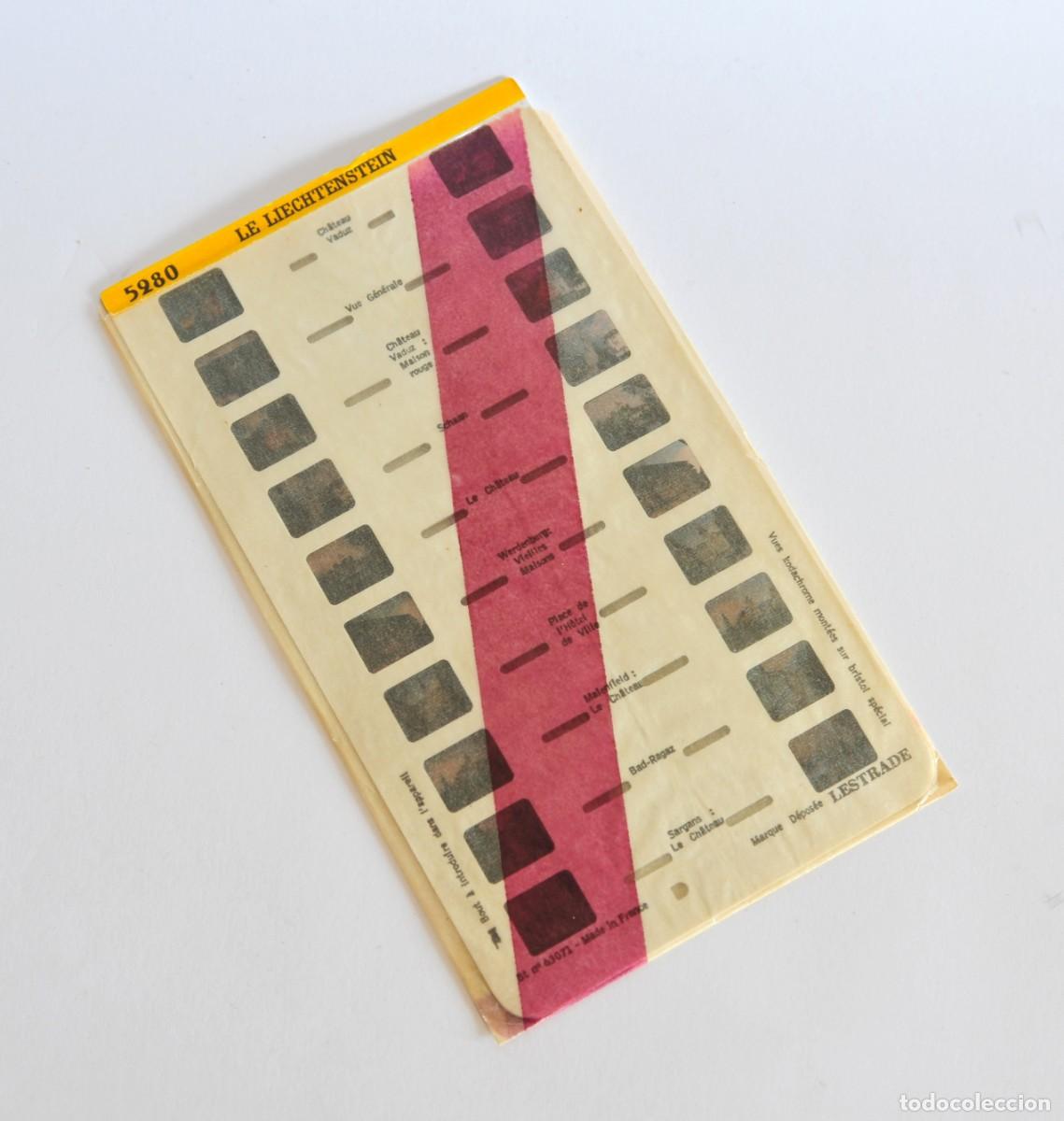 Fotokamera: Tarjeta diapositiva Lestrade, Made in France. Liechtenstein. Para visor 3D