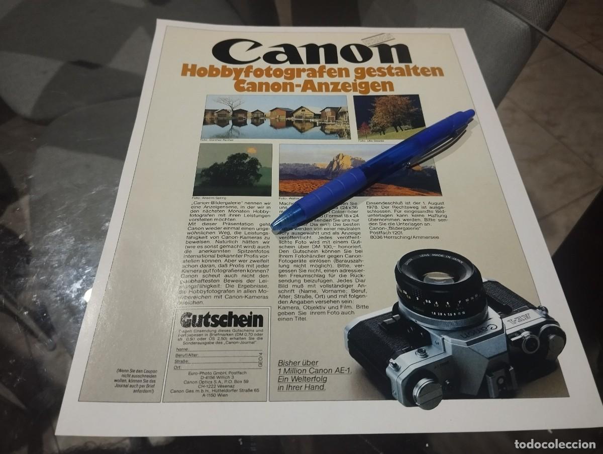 C&aacute;mara de fotos: CAMARA FOTOS CANON CLIPPING ANUNCIO PUBLICIDAD REVISTA ALEM&Aacute;N 1978