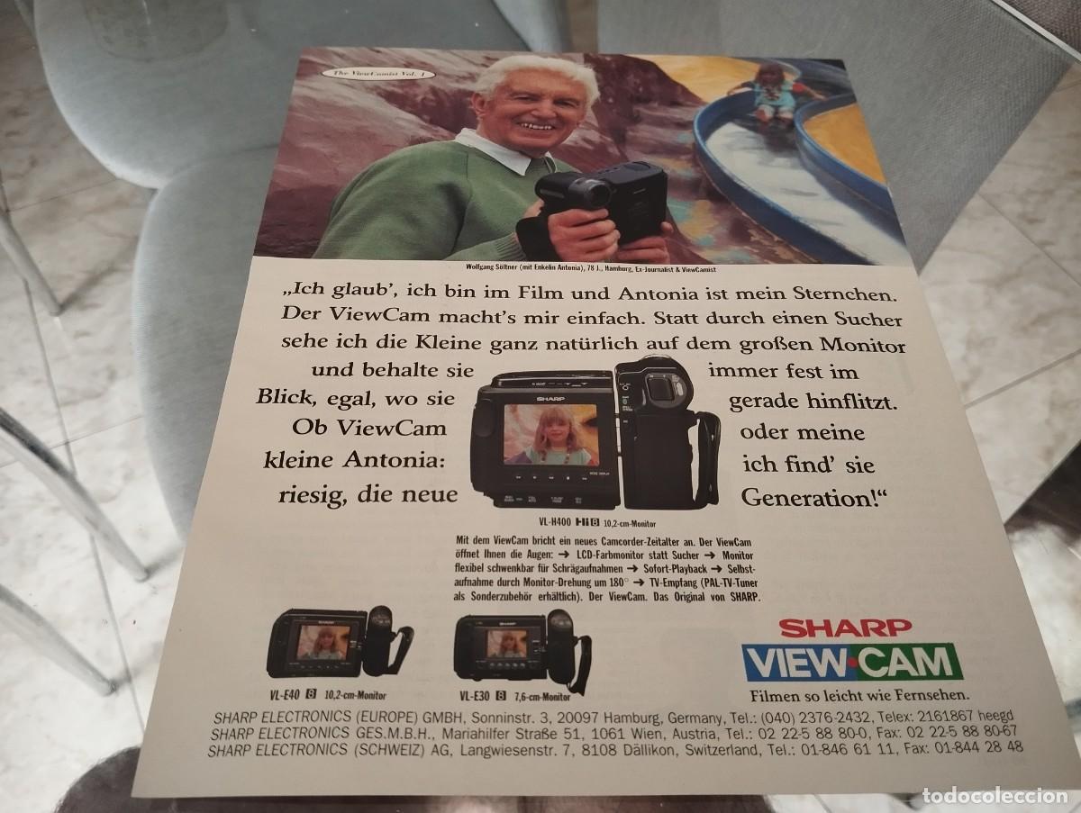 C&aacute;mara de fotos: VIDEOCAMARA SHARP VL H 400 CLIPPING ANUNCIO PUBLICIDAD REVISTA ALEM&Aacute;N 1994 BONITO PARA ENMARCAR
