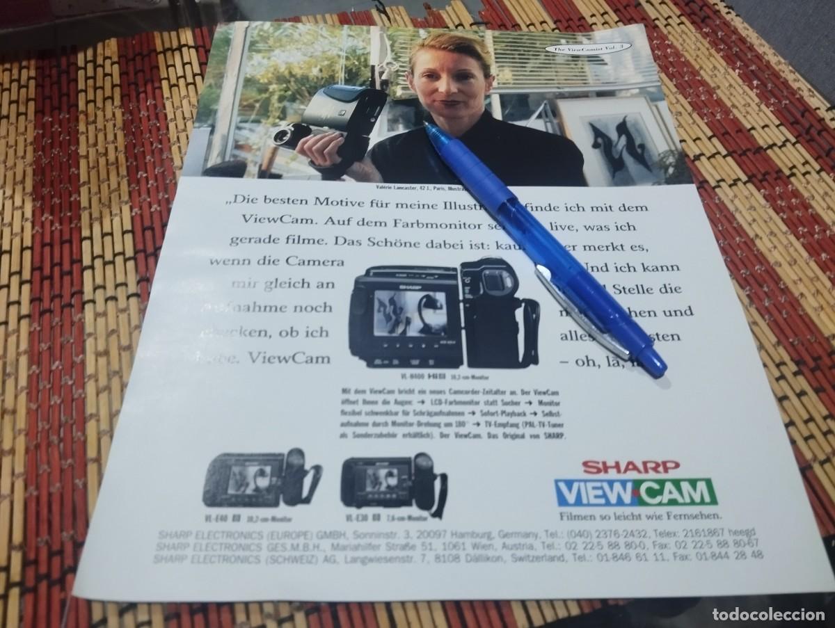 C&aacute;mara de fotos: VIDEOCAMARA SHARP VL H400 CLIPPING ANUNCIO PUBLICIDAD REVISTA ALEMANA 1994 BONITO PARA ENMARCAR