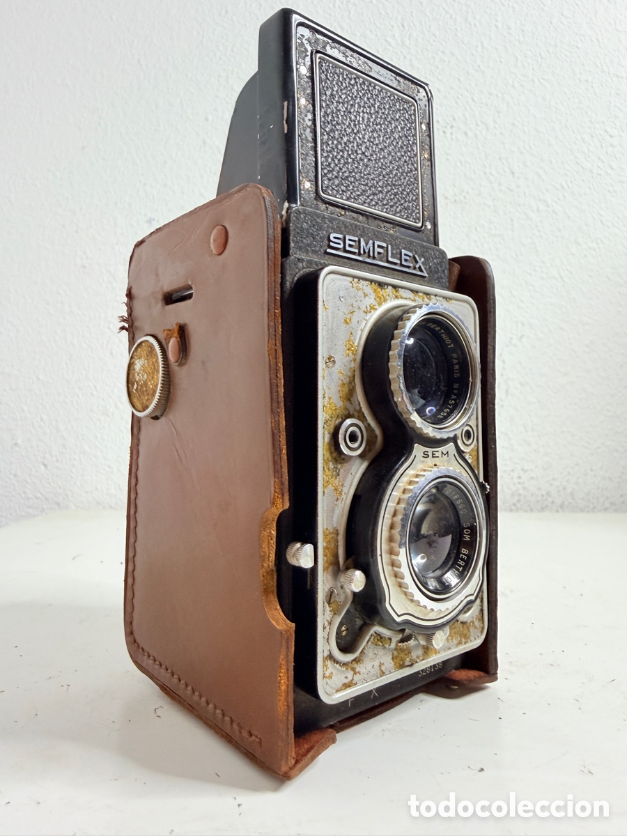 C&aacute;mara de fotos: TLR 6x6 Sem Semflex French Camera Lens Som Berthiot 3.5/75mm No Probada