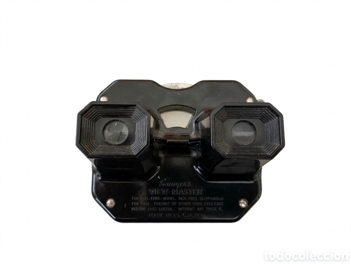 C&aacute;mara de fotos: Visor Sawyer's View-master model C bakelita negra 1946/55 + 15 reels originales